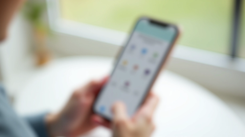 Smartphone met meditatie-app op scherm